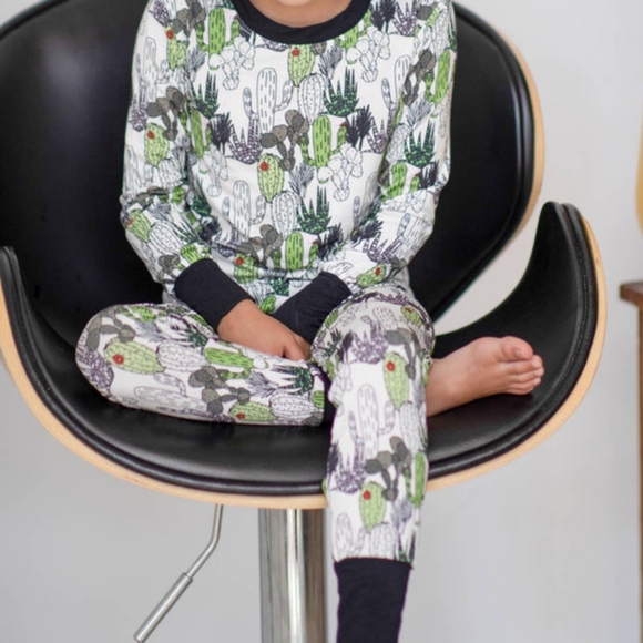 Peregrine Kidswear | 2 Piece Bamboo Pajamas | Cactus - Picture 3 of 3